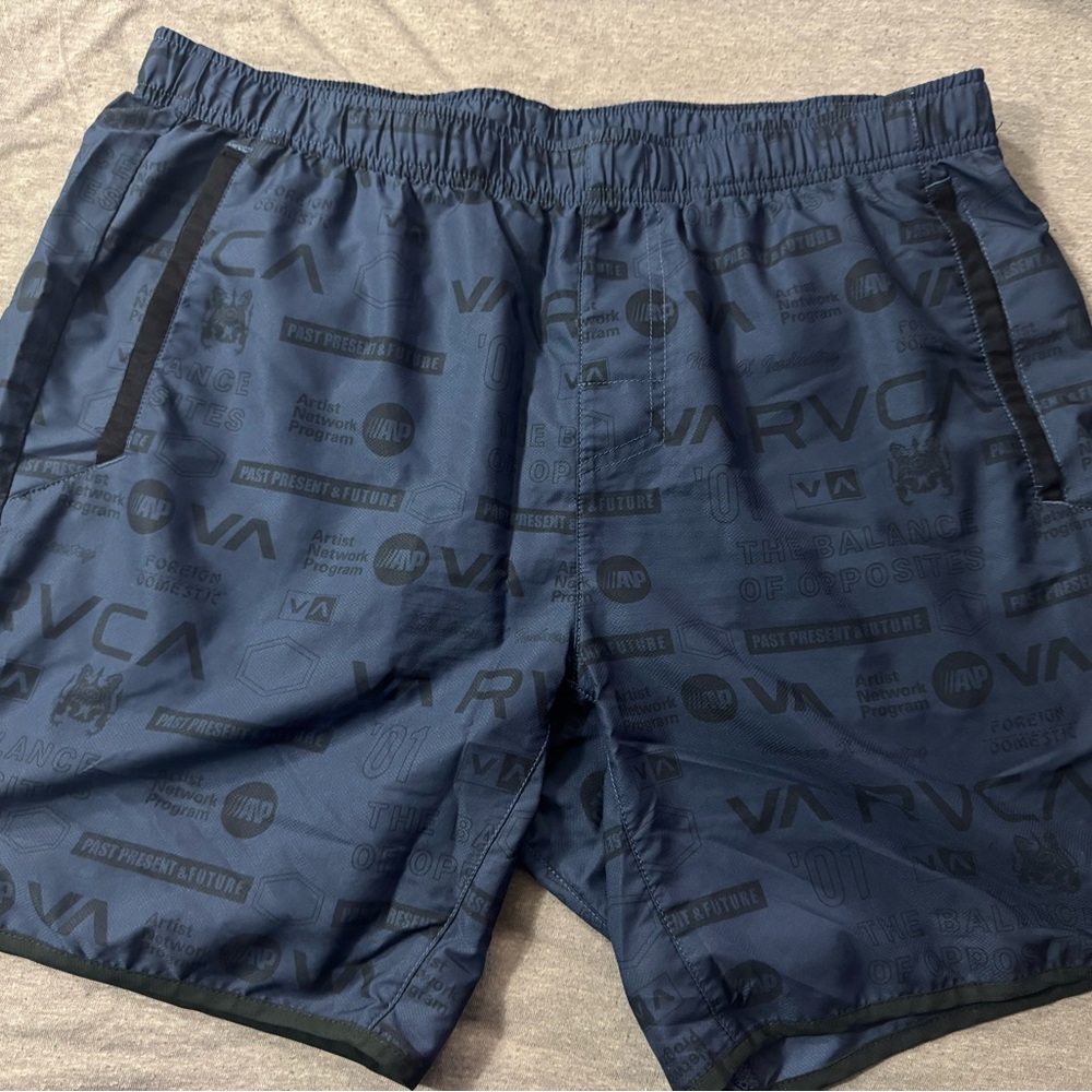 RVCA Navy Elastic Waist Shorts